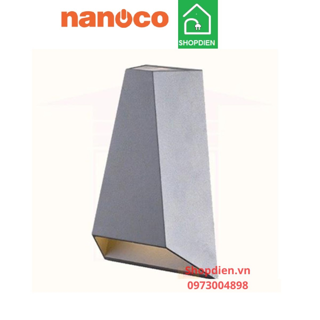 NBL2553 Nanoco Đèn tường 2 đầu ngoài trời 9W as vàng 3000k