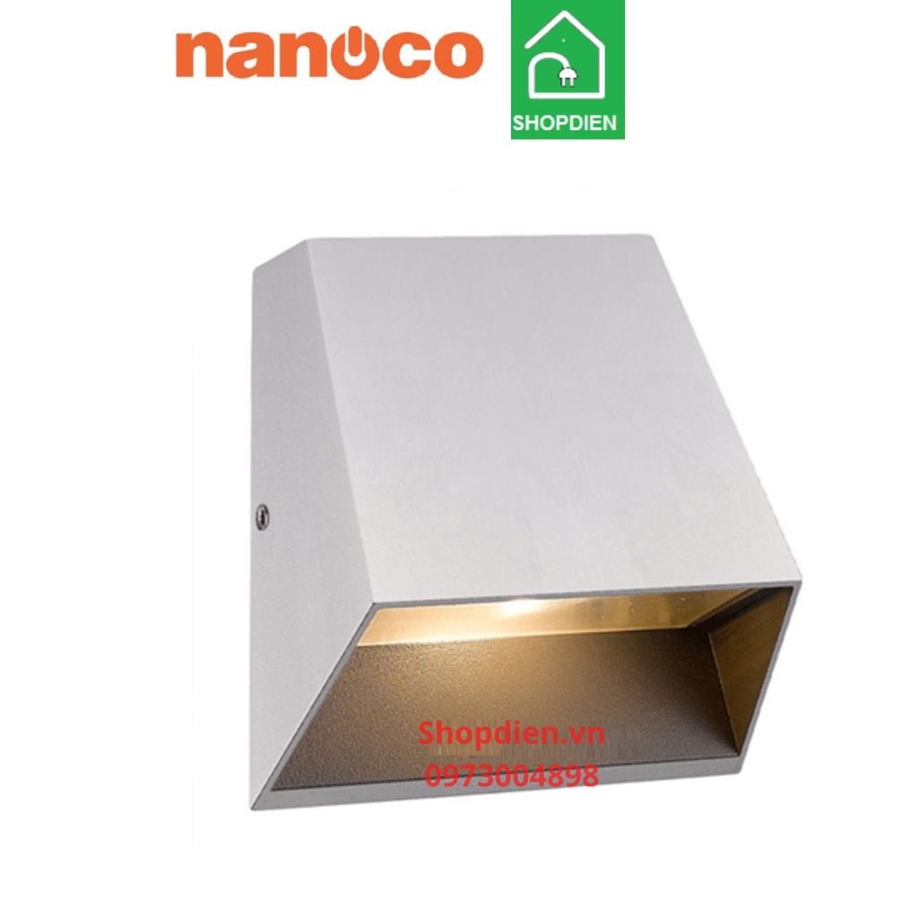 NBL2691S Nanoco Đèn tường ngoài trời 7W as vàng 3000k