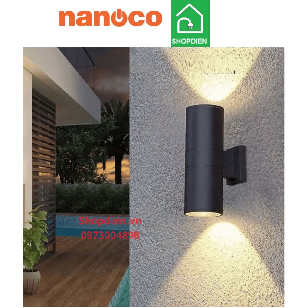 NBLS22412 Nanoco Đèn tường 2 đầu trang trí ngoài trời