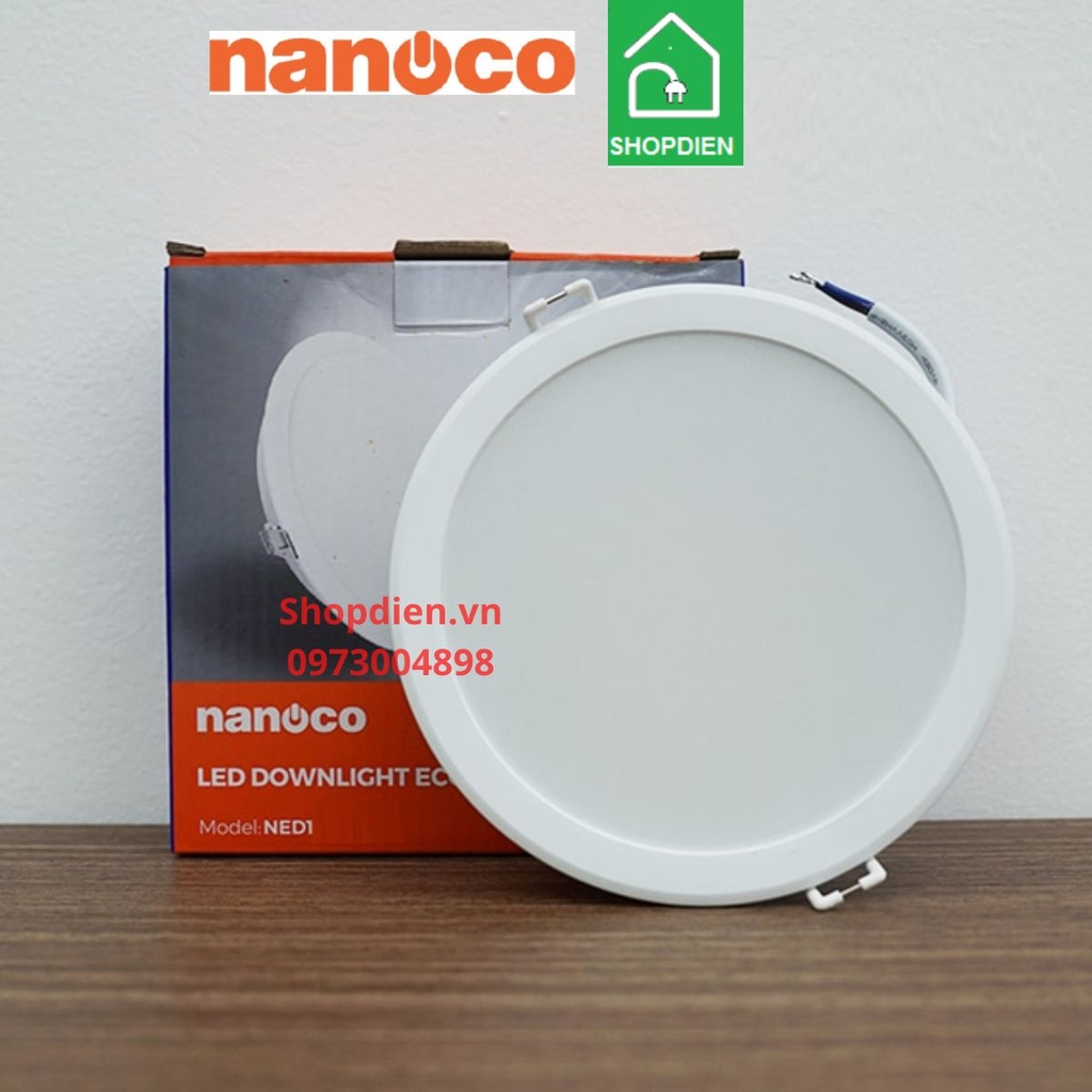 NED073 Nanoco Đèn downlight âm trần 7W D90 as vàng 3000k