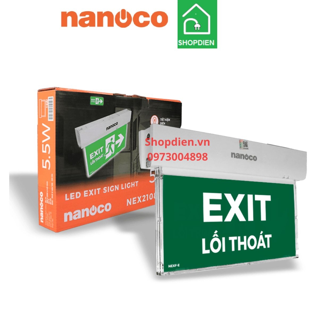 NEX2108C1 Nanoco Đèn Exit thoát hiểm