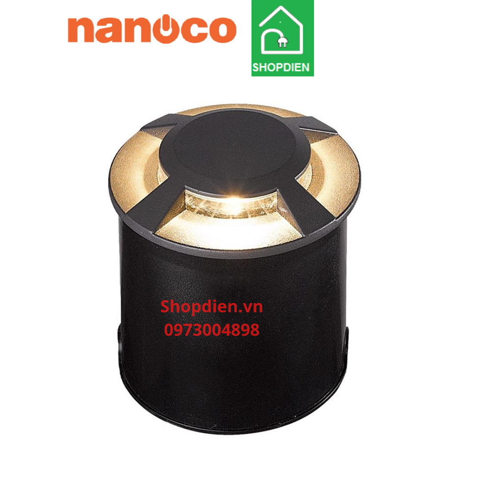 NGL1214 Nanoco Đèn âm đất 4 tia 7W as vàng 3000k