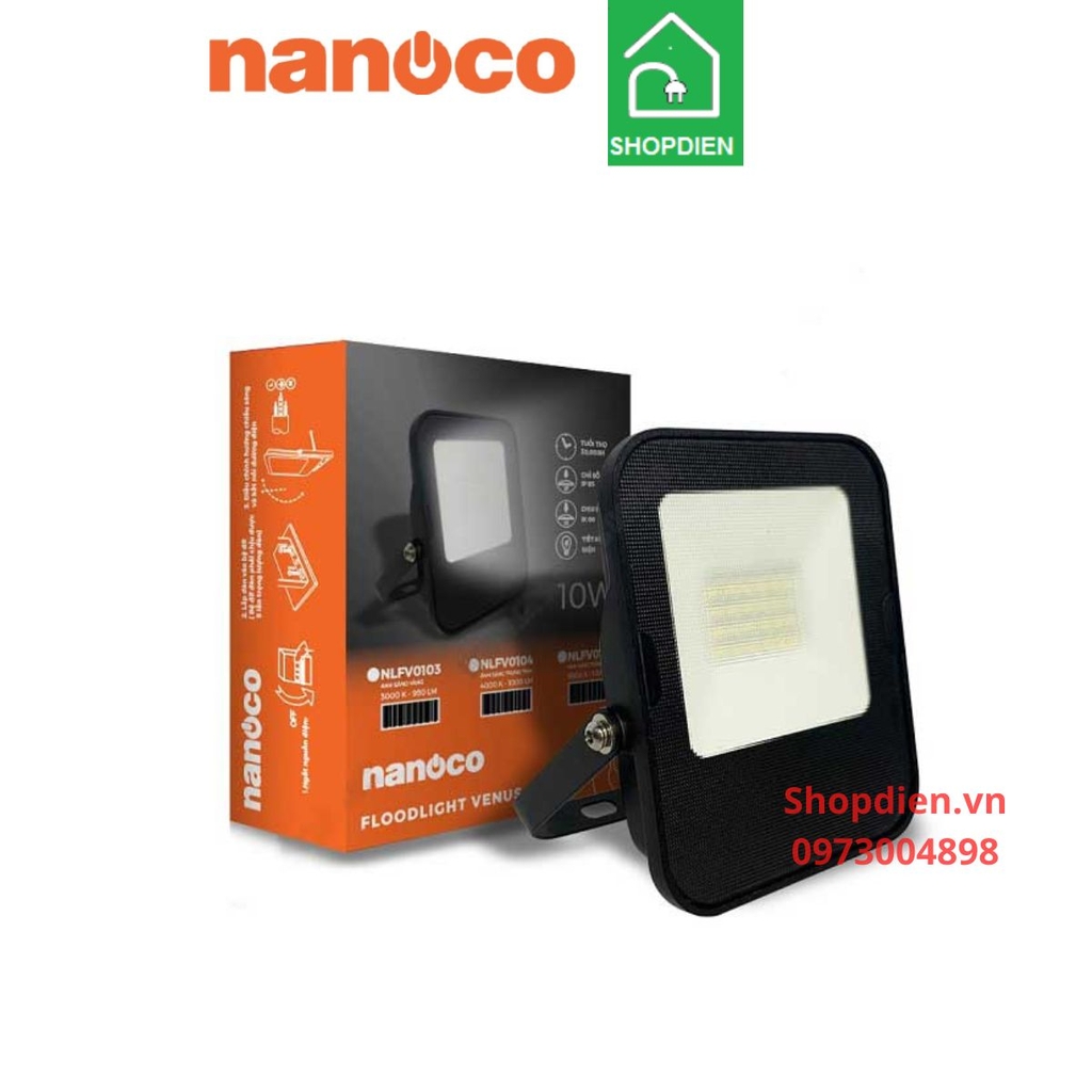 NLFV0103 Nanoco Đèn pha 10W 3000k as vàng