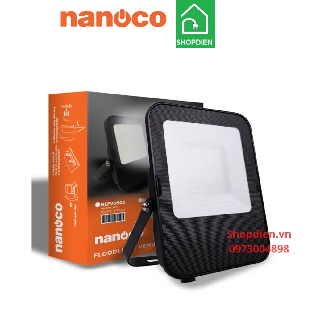 NLFV0506 Nanoco Đèn pha 50W 6500k as trắng