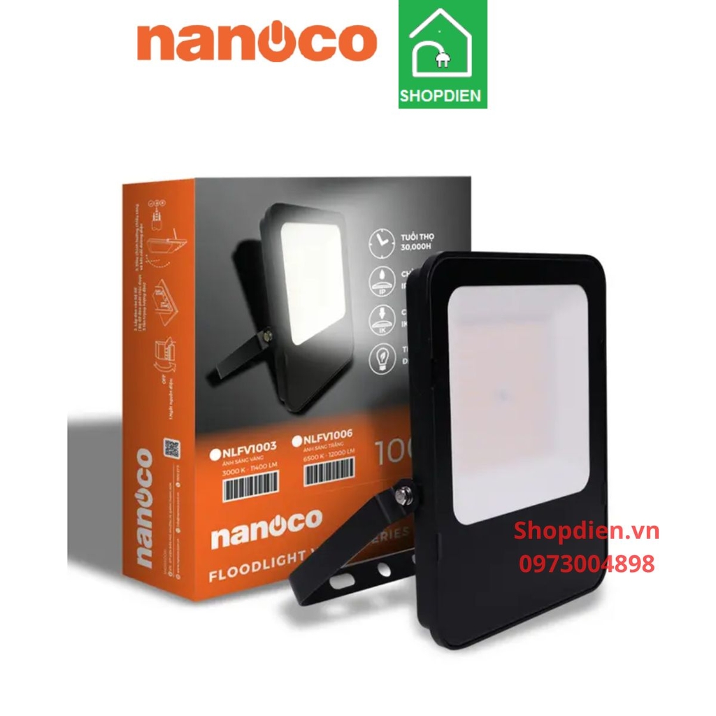 NLFV1003 Nanoco Đèn pha 100W 3000k as vàng