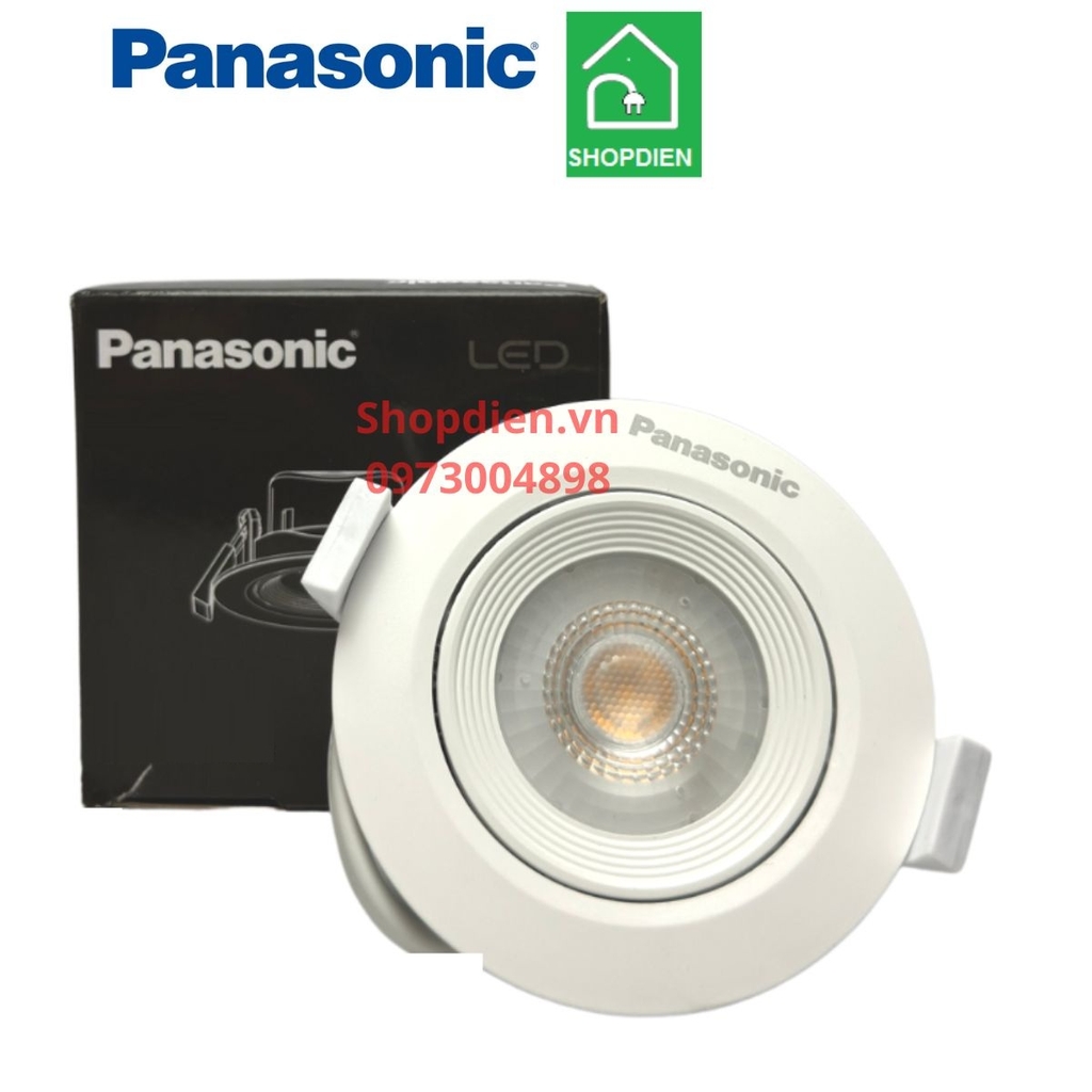 NNNC7635388 Panasonic Đèn rọi âm trần 9W D90 chỉnh góc As trung tính 4000k