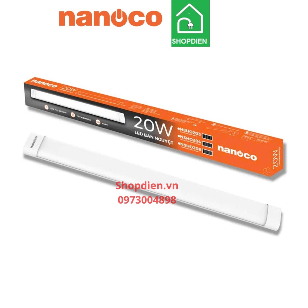 NSHO203 Nanoco Đèn bán nguyệt 60cm 20W as vàng 3000k