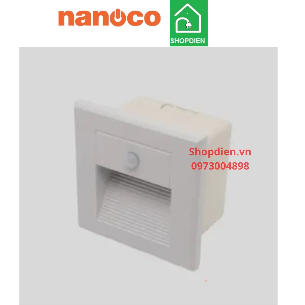 NSLX901WS Nanoco Đèn bậc thang, lối đi cảm biến màu trắng lắp âm