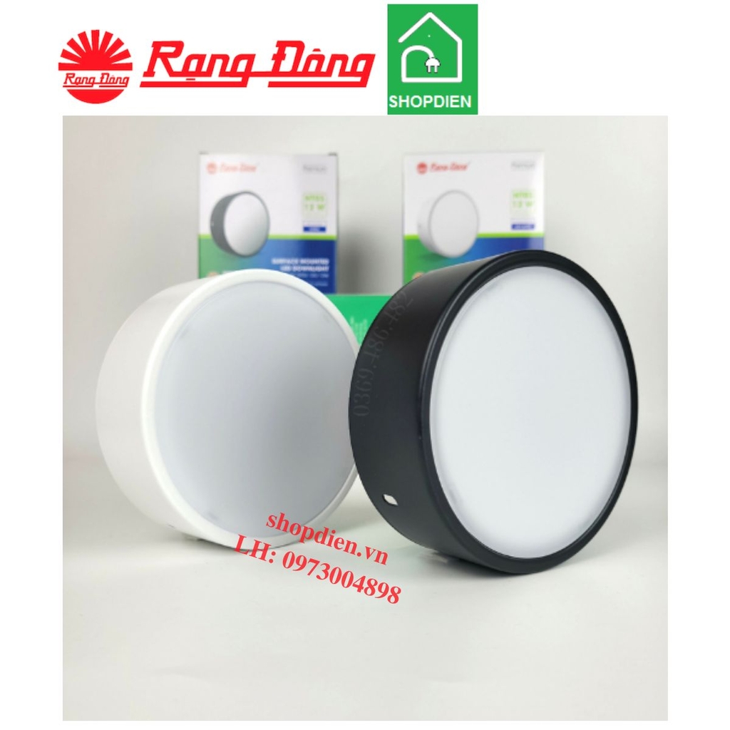 NT03 120/10W Rạng Đông Đèn ống bơ 10W D120 lắp nổi trần