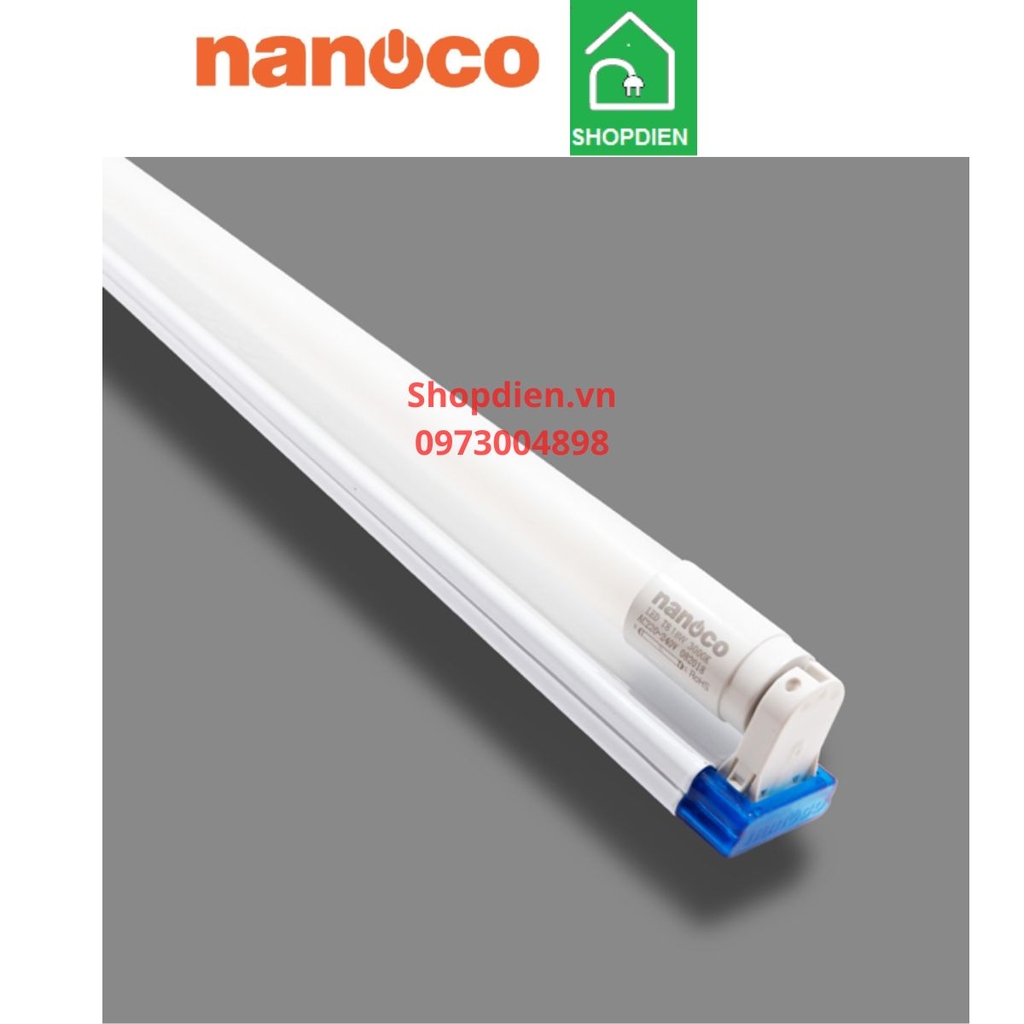 NT8F118N6 Nanoco Bộ đèn tuýp LED T8 1.2m 18W as trắng 6500k