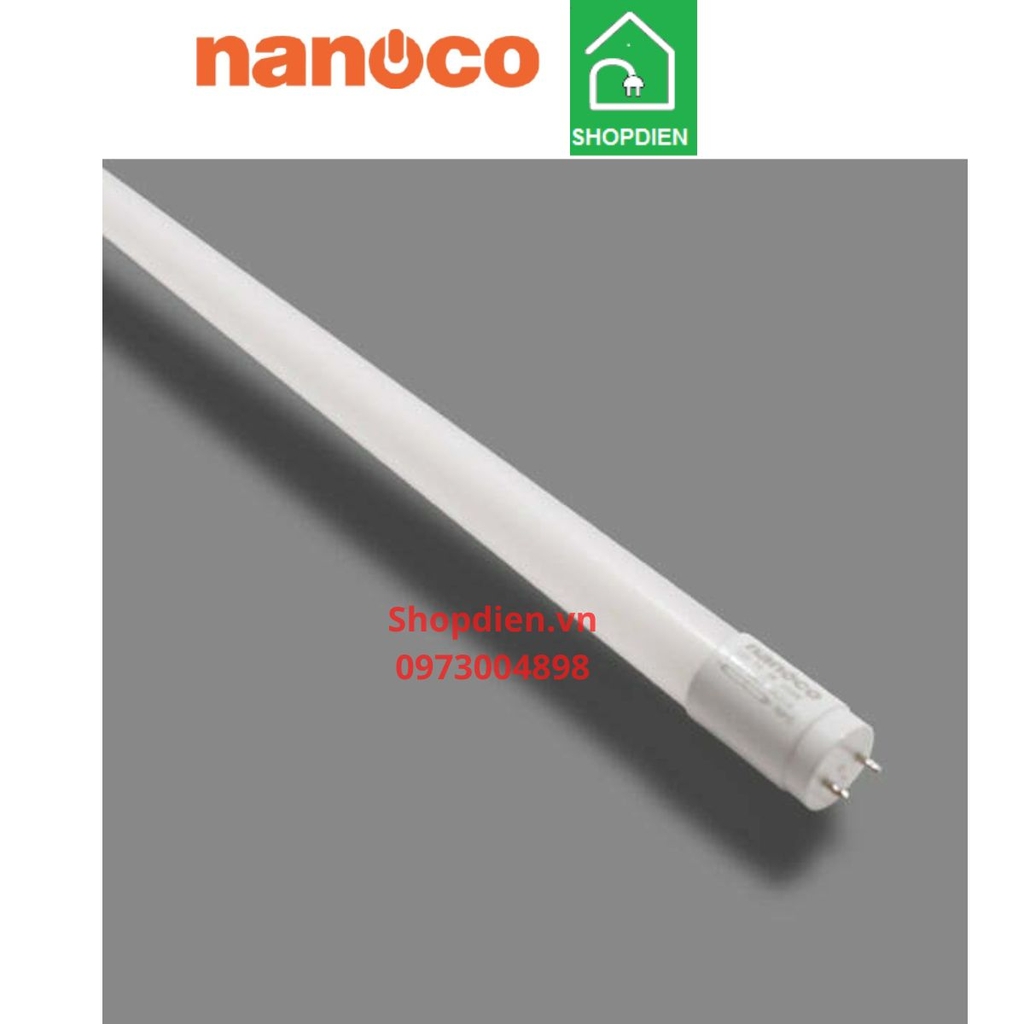 NT8T0961 Nanoco Bóng đèn tuýp T8 60cm 9W 6500k thủy tinh bọc nhựa
