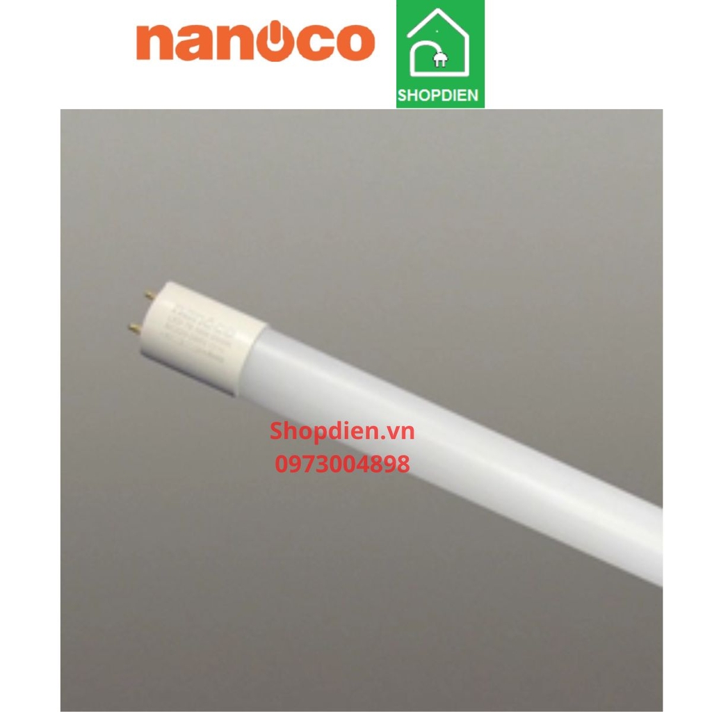 NT8T106 Nanoco Bóng đèn tuýp T8 60cm 10W 6500k thủy tinh