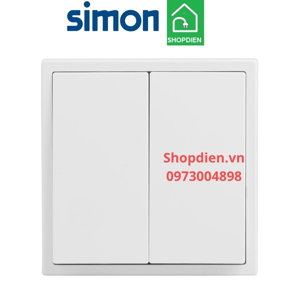 Module nút nhấn đôi SIMON i7 màu trắng 701021F