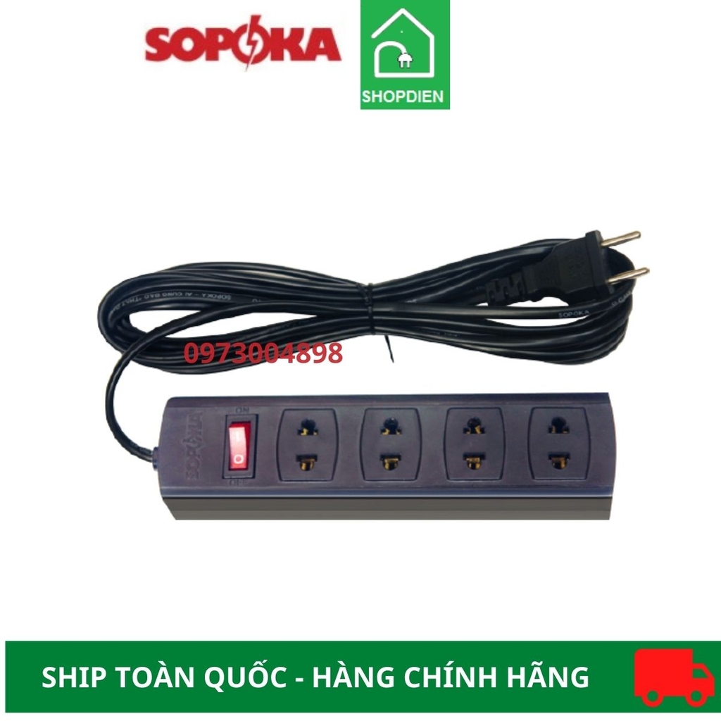 Ổ cắm kéo dài 4 cổng 1200w Sopoka 4S9 9m