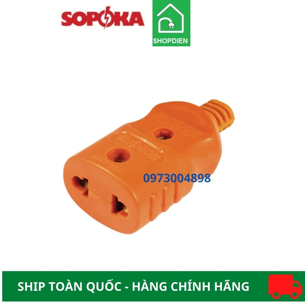 Ổ cắm âm 2 chân Sopoka D3000W  siêu chịu tải