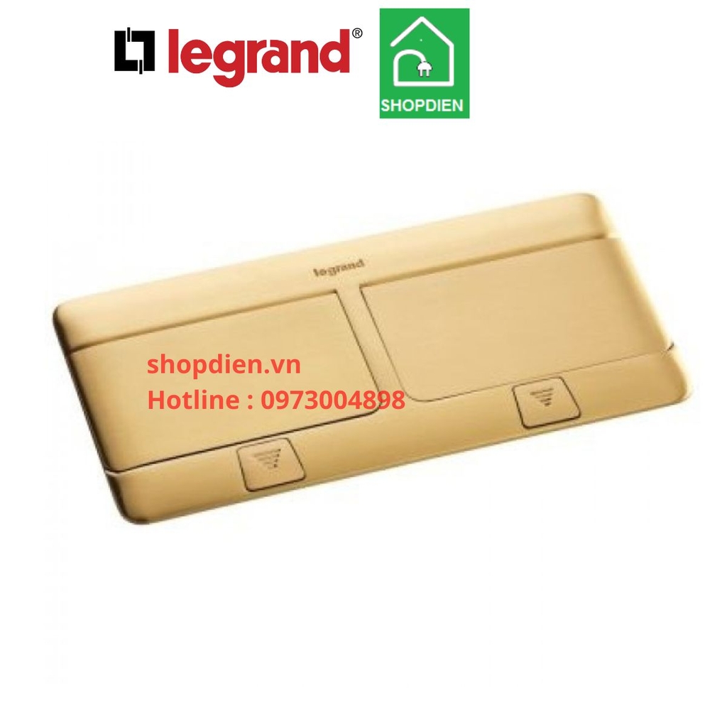 Ổ cắm âm sàn Legrand 054017 loại đôi 6M màu vàng Pop-up Floor socket