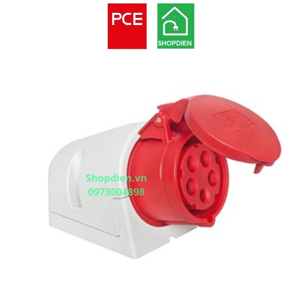 Ổ cắm công nghiệp gắn nổi 5P (4P+E) 16A IP44 PCE F115-6