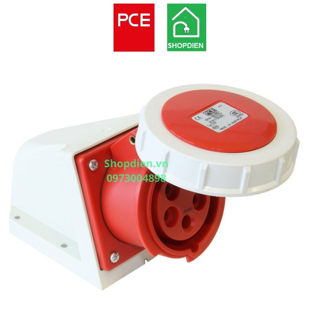 Ổ cắm công nghiệp gắn nổi kín nước 5P (4P+E) 32A IP67 PCE F1252-6