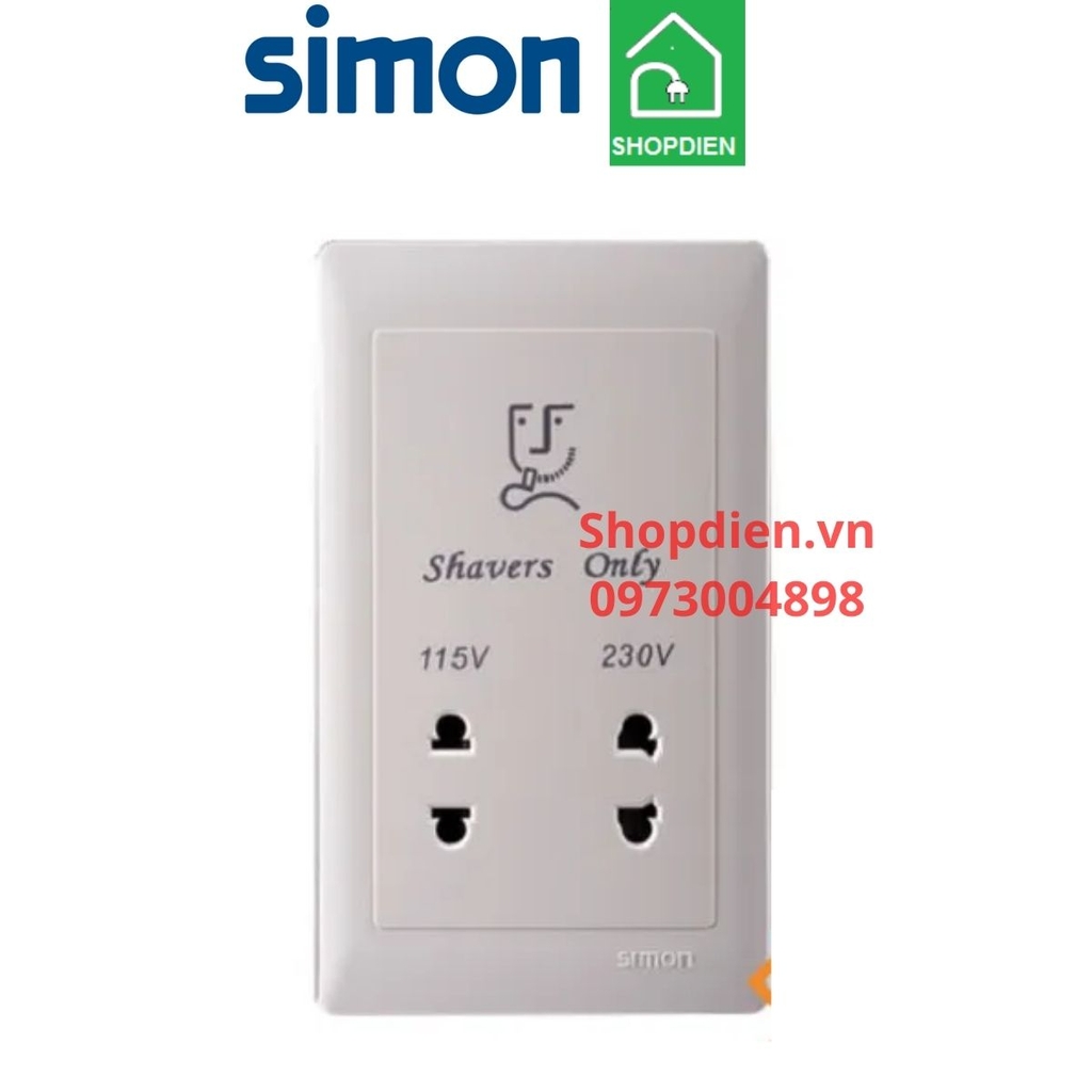 Ổ cắm dao cạo râu SIMON i7 màu trắng 714504