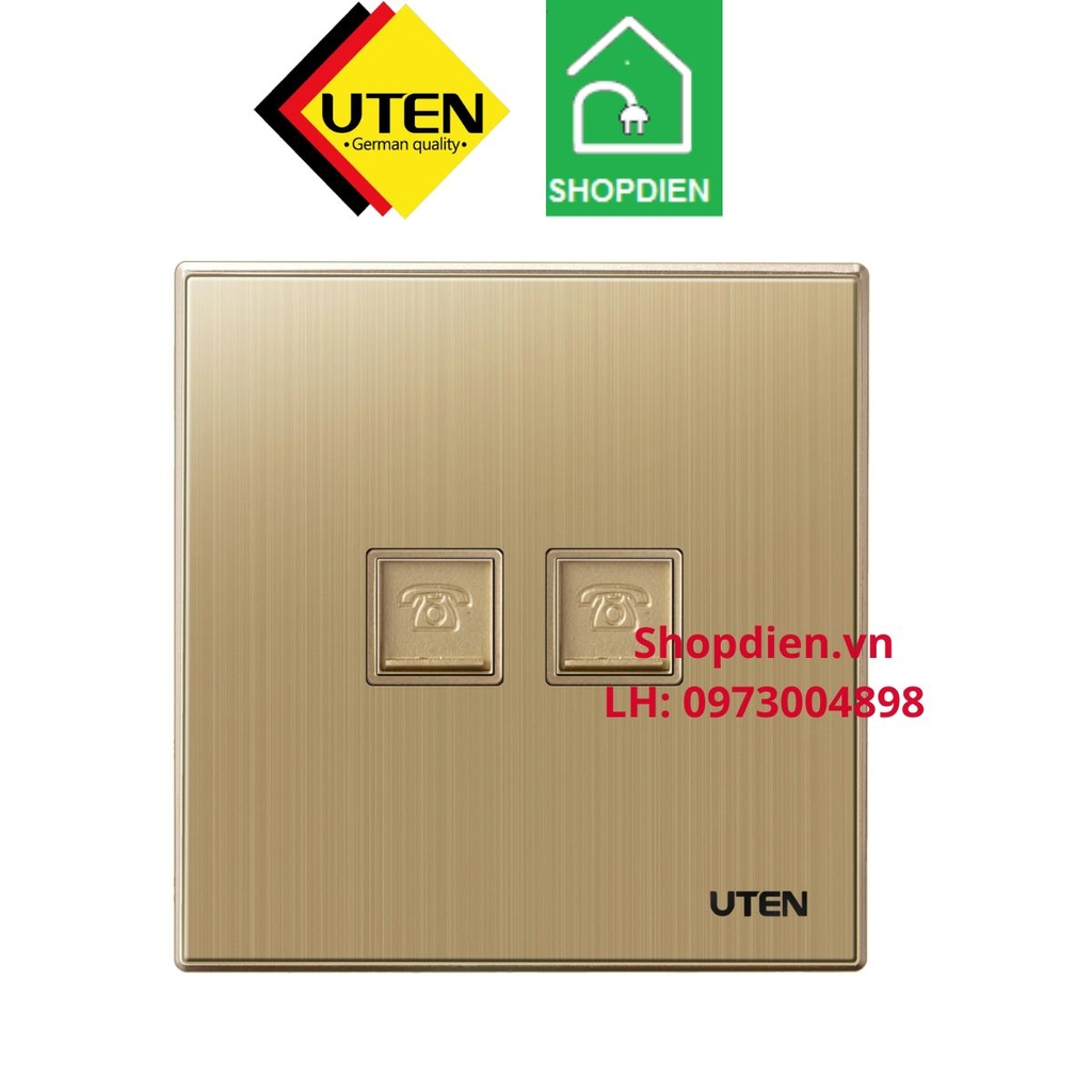 Ổ cắm điện thoại đôi Telephone socket Q9 UTEN Q9G-2TEL