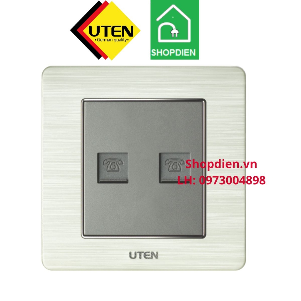 Ổ cắm điện thoại đôi Telephone socket V6 UTEN V6.0G-2TEL