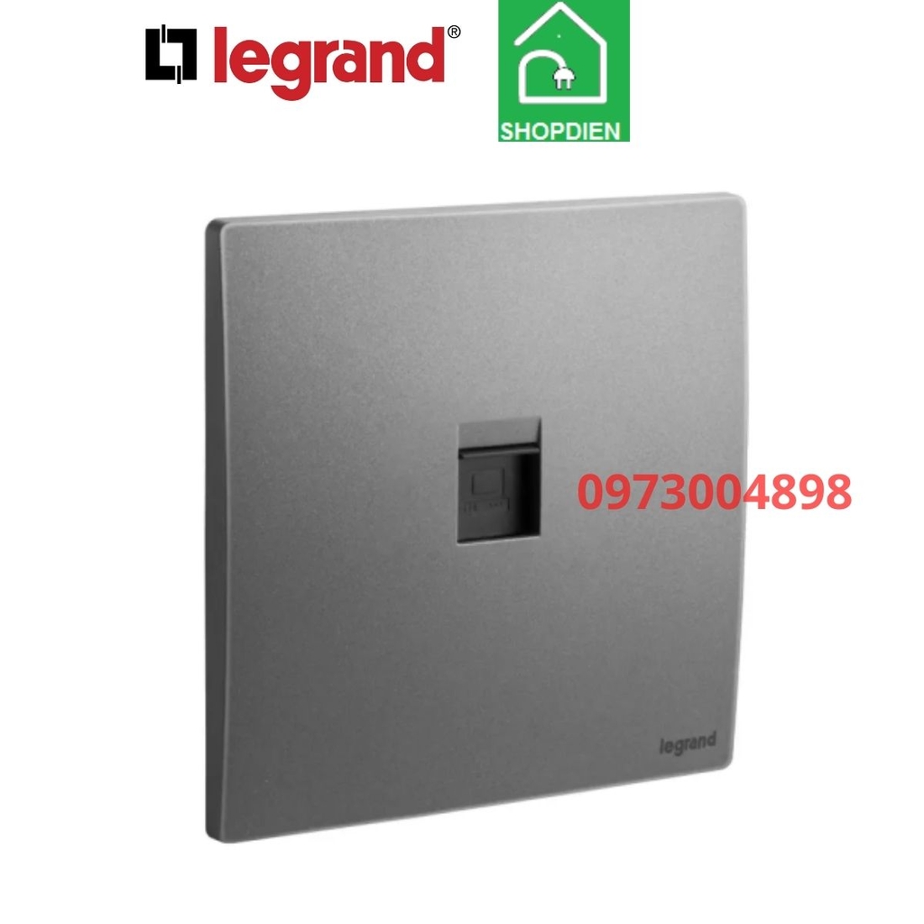 Ổ cắm điện thoại Mallia Senses Legrand 281160DS màu ghi xám