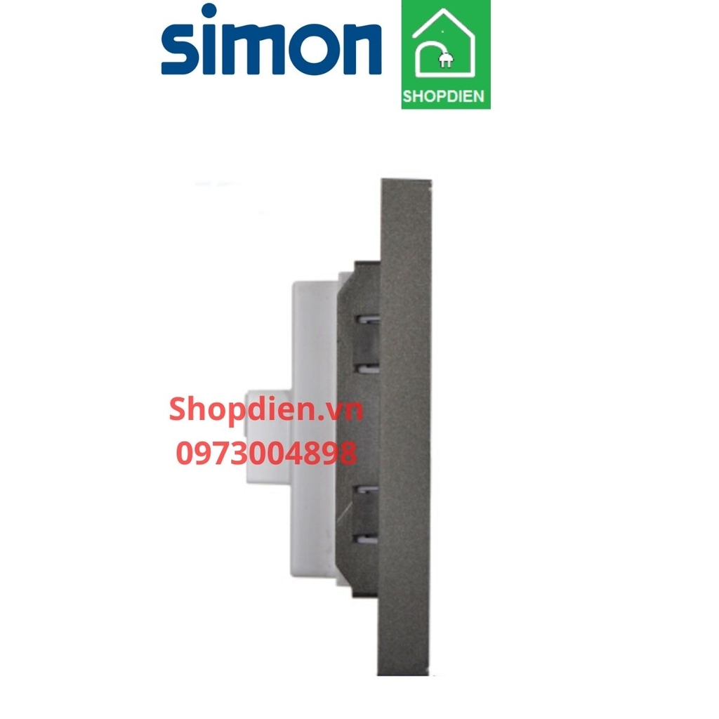 701072-61 SIMON i7 Ổ cắm đôi 2 chấu màu ghi xám