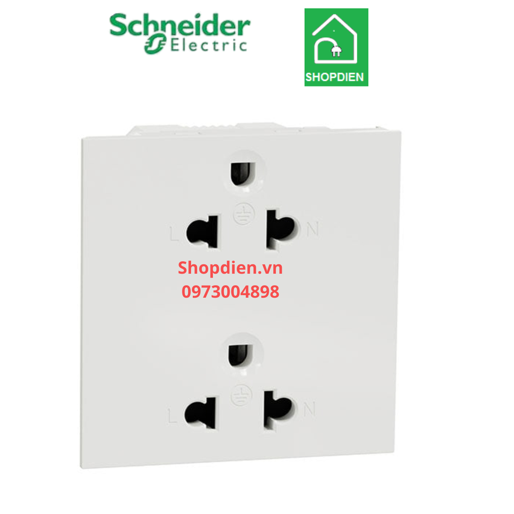 Ổ cắm đôi 3 chấu 16A Schneider AvatarOn A M3T426UST2_WE