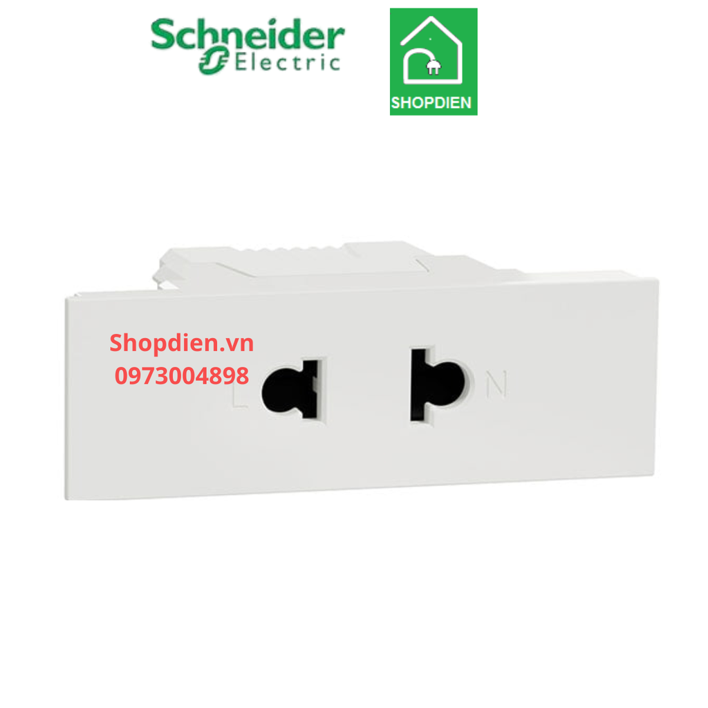 Ổ cắm đơn 2 chấu 16A Schneider AvatarOn A M3T426US_WE