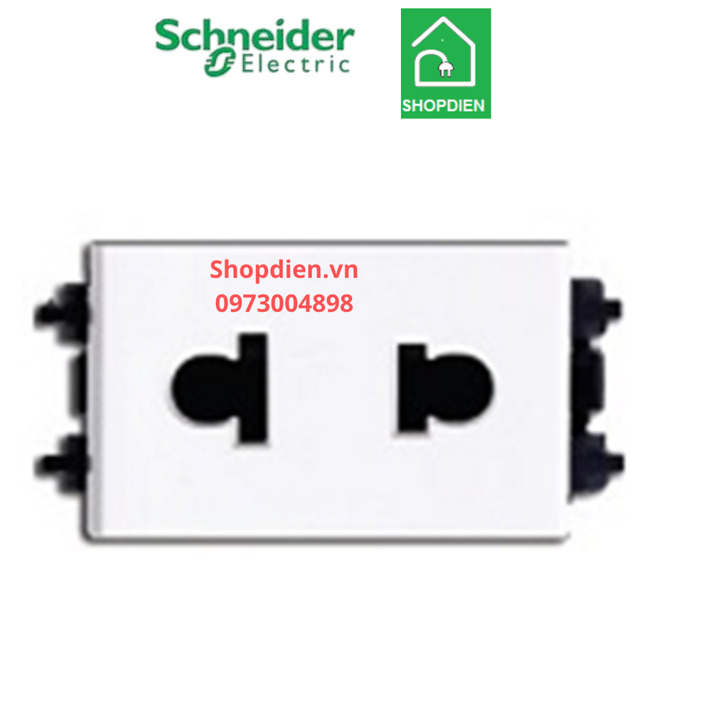 Ổ cắm đơn 2 chấu 10A Schneider S-FLEXI F30426USM_WE_G19