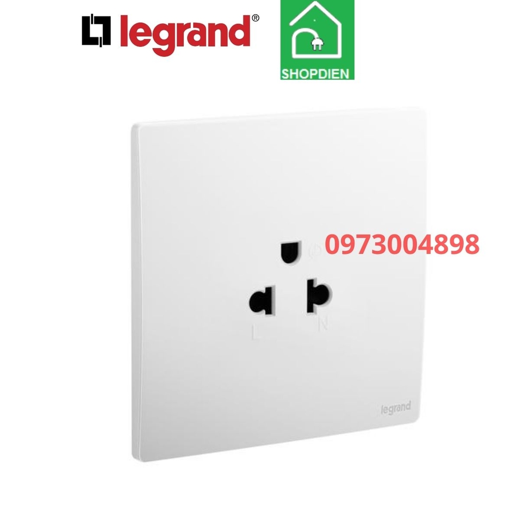 Ổ cắm đơn 3 chấu 16A Mallia Senses Legrand 281103MW màu trắng