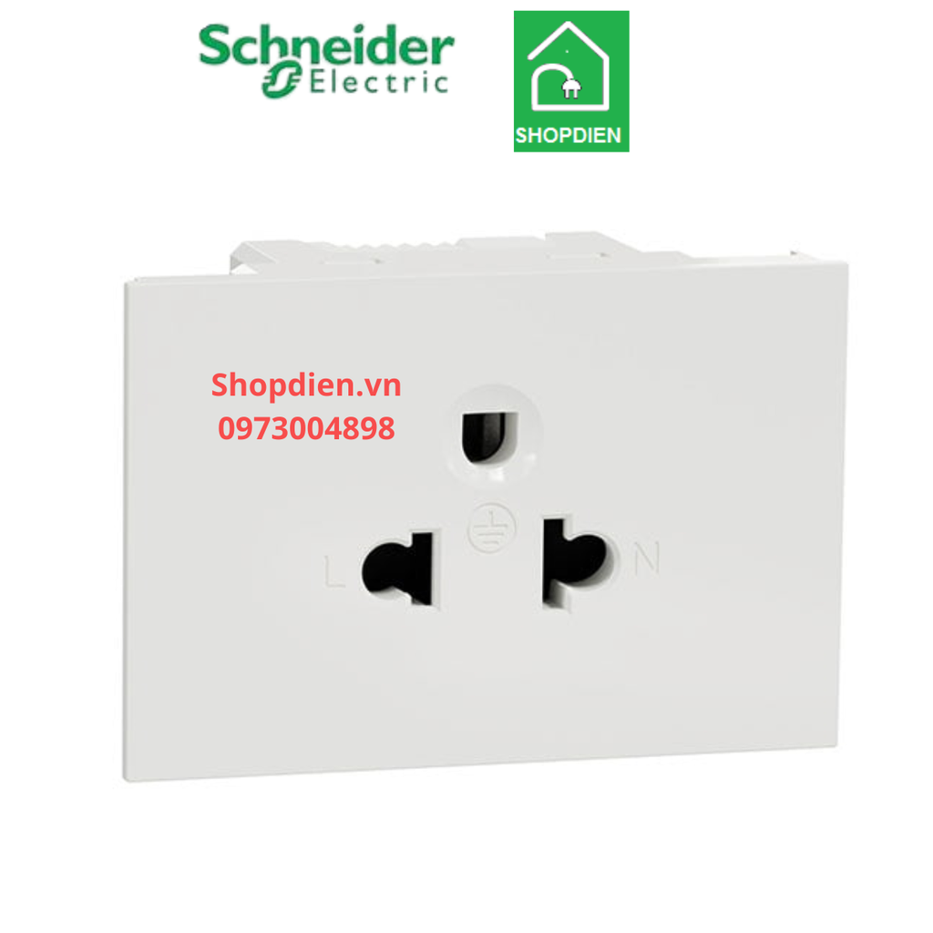 Ổ cắm đơn 3 chấu 16A Schneider AvatarOn A M3T426UST_WE