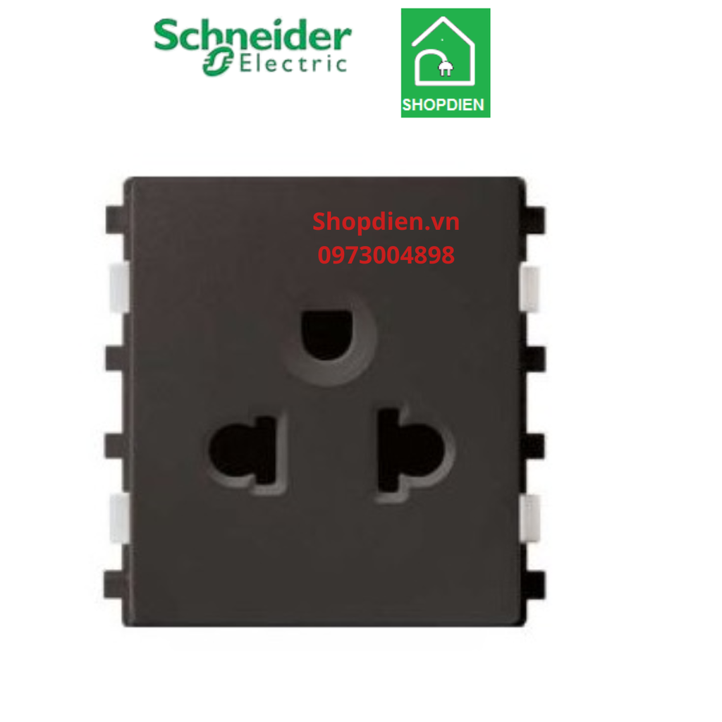 Ổ cắm đơn 3 chấu 16A Schneider ZENCELO A 84426MUES_BZ_G19 màu đồng