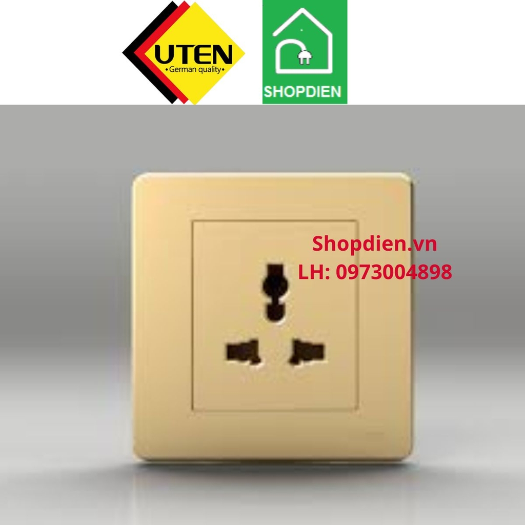 Ổ cắm đơn 3 chấu đa năng single 3 pole socket Q7 UTEN Q7GZ13/N