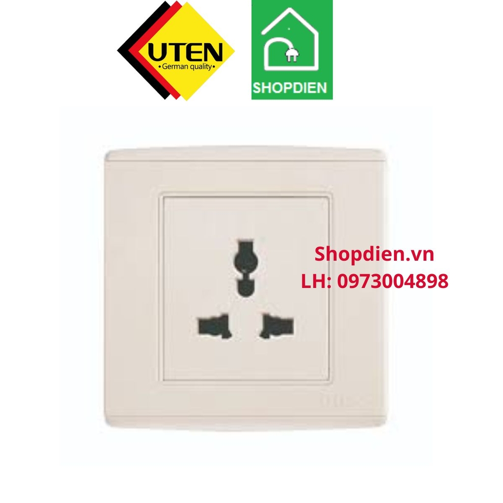 Ổ cắm đơn 3 chấu đa năng single 3 pole multi function socket V4 UTEN V4.0GZ13/N