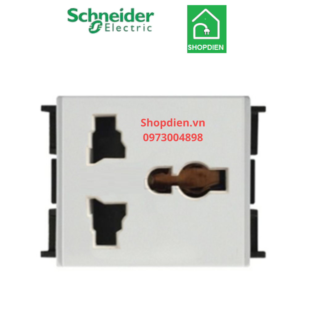 Ổ cắm đơn 3 chấu đa năng size M 13AX Schneider S-FLEXI F1426UAM_WE