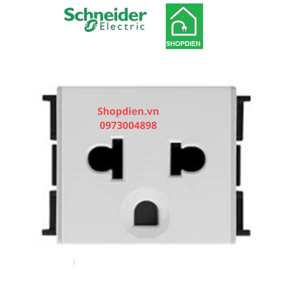 Ổ cắm đơn 3 chấu size M 16AX Schneider S-FLEXI F1426UESM_WE_G19