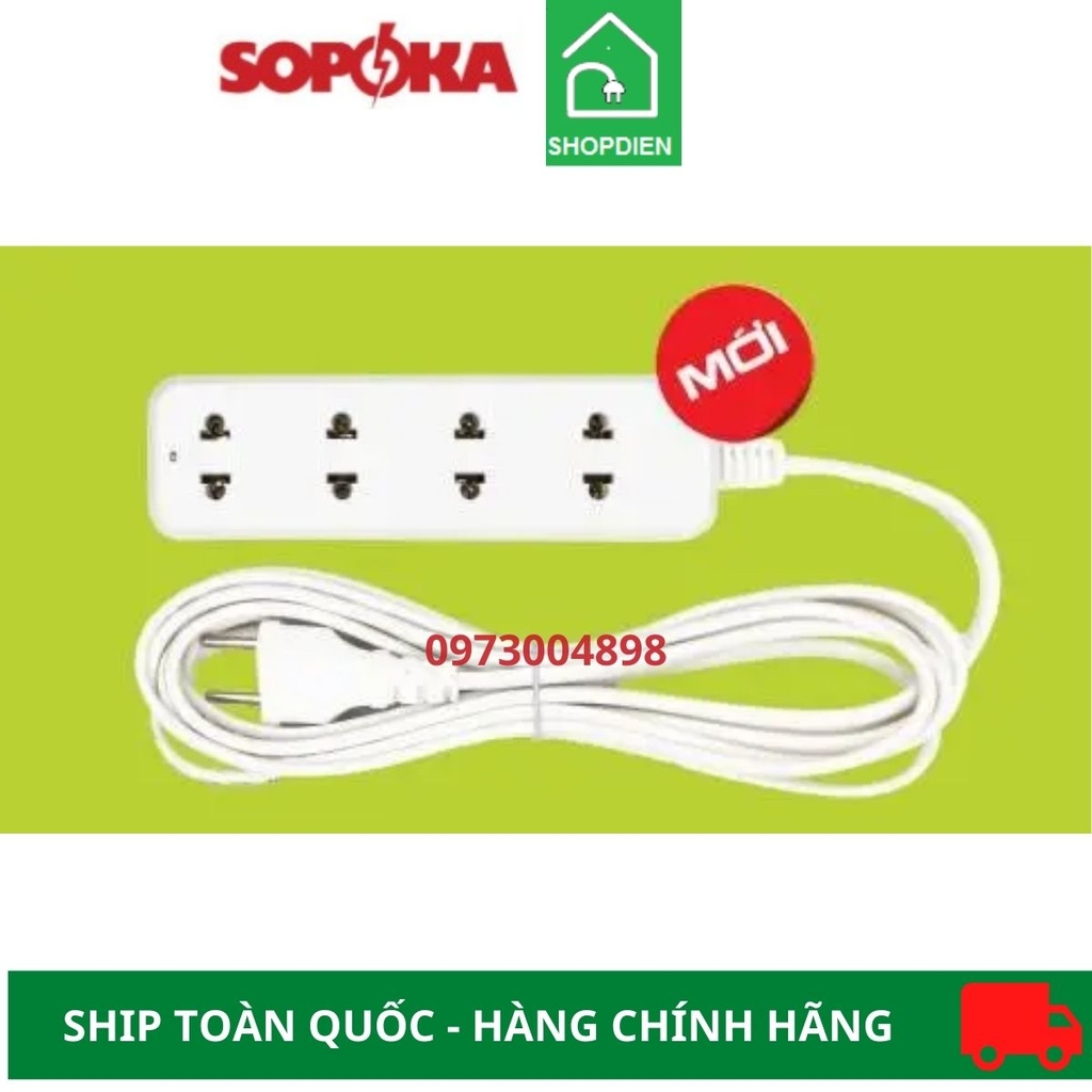 Ổ cắm kéo dài 4 cổng Sopoka 4B5 4.5m