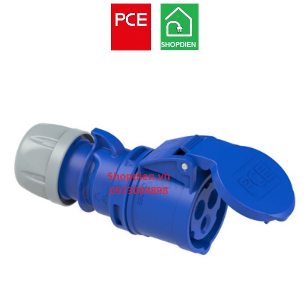 Ổ cắm loại nối di động 3P (2P+E) 32A IP44 PCE F223-6 connectors