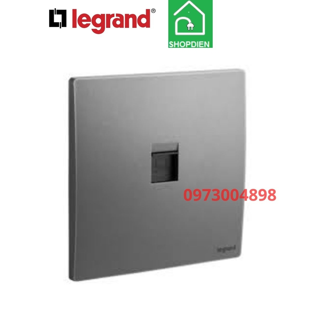 Ổ cắm mạng Cat5e Mallia Senses Legrand 281161DS màu ghi xám