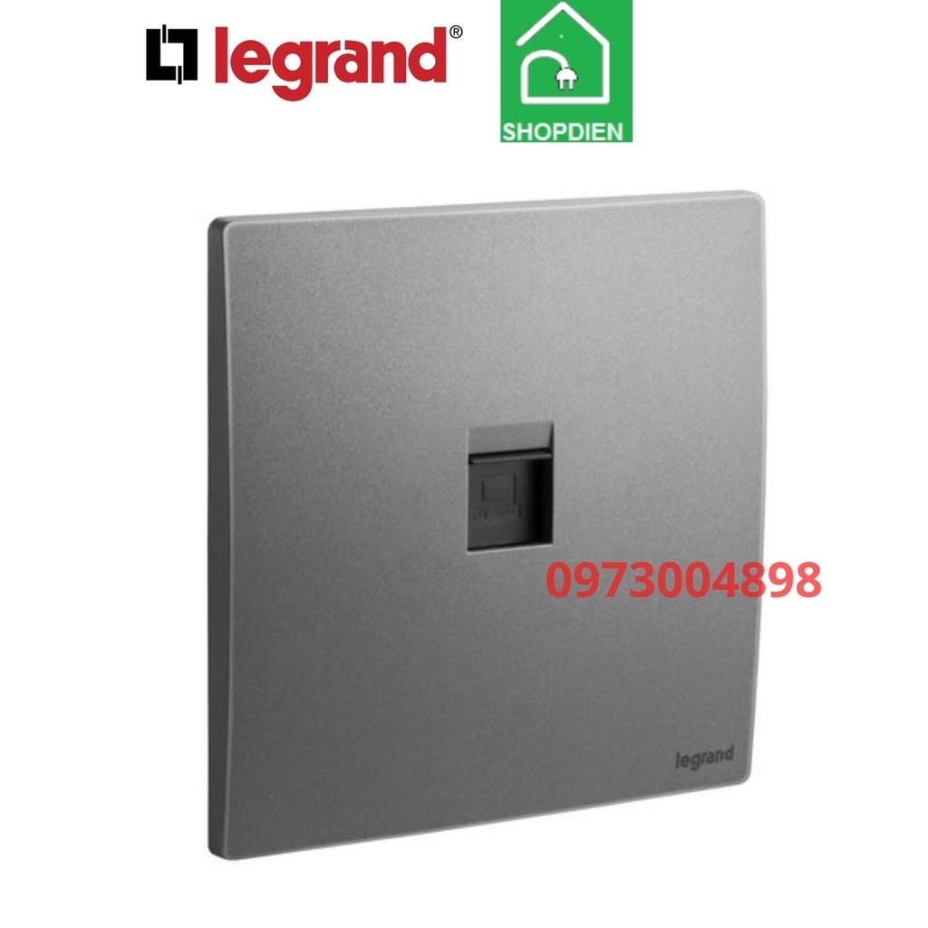 Ổ cắm mạng Cat6 Mallia Senses Legrand 281162DS màu ghi xám
