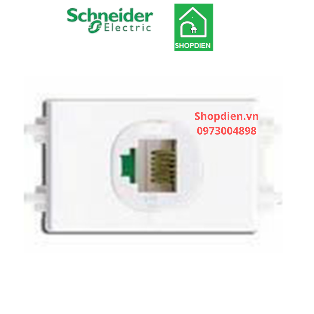 Ổ cắm mạng Lan cat5e size S Schneider S-FLEXI F30RJ5EM_WE_G19