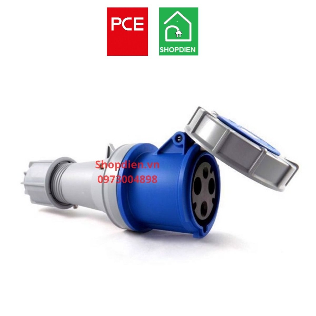 Ổ cắm nối di động kín nước 3P (2P+E) 125A IP67 PCE F243-6 connectors