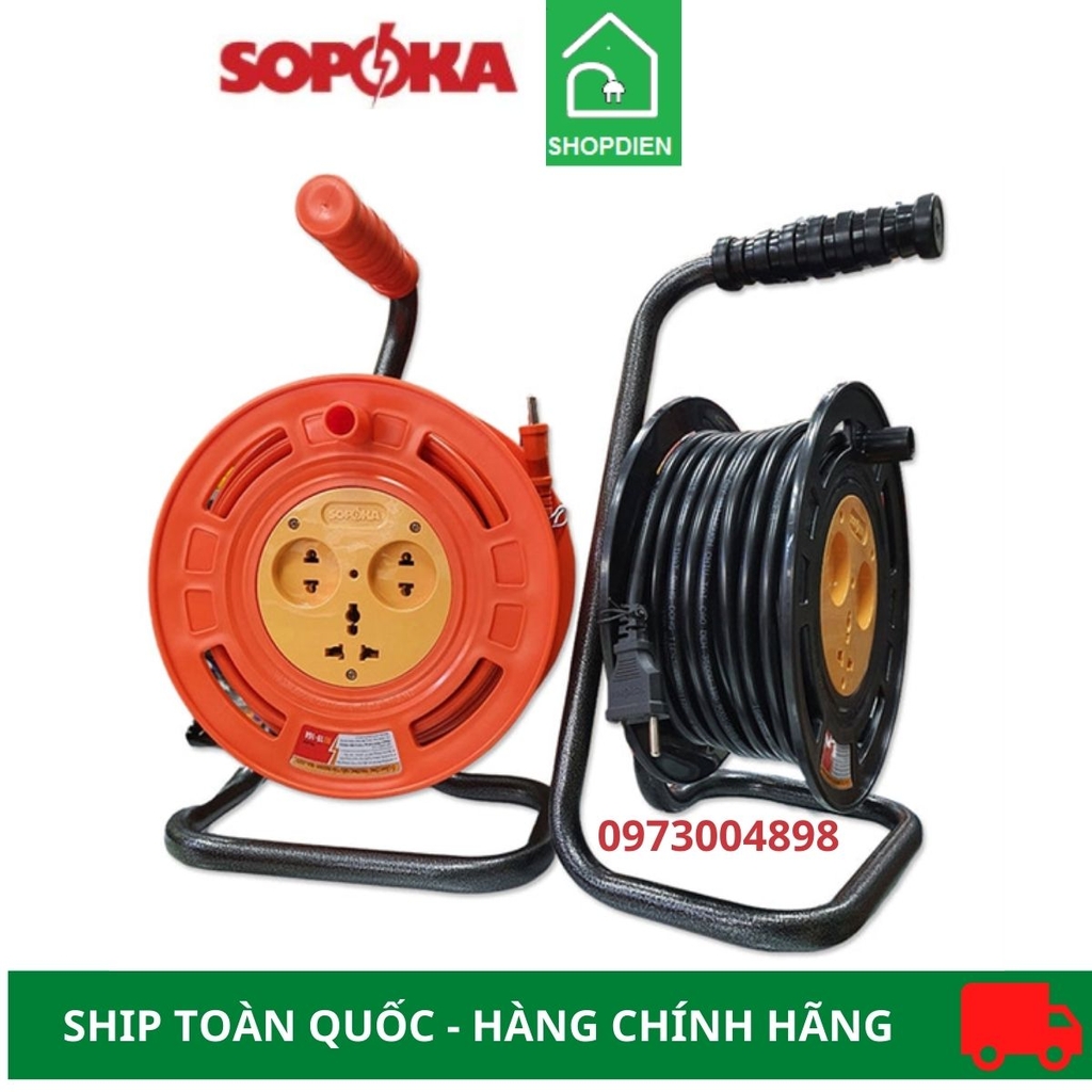 Ổ cắm Rulo kéo dài Sopoka RU19-16A dây dài 19m