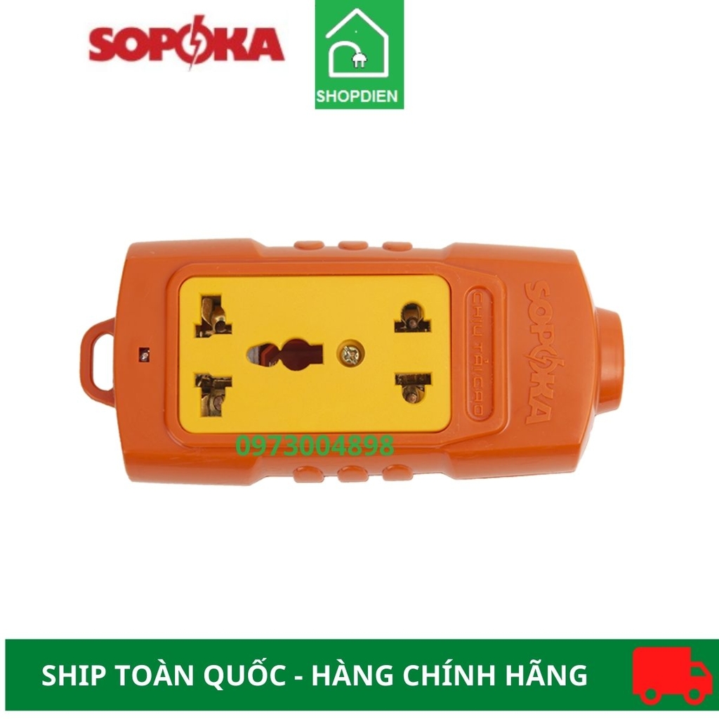 Ổ cắm siêu chịu tải đôi 6000w Sopoka 2S-6000w