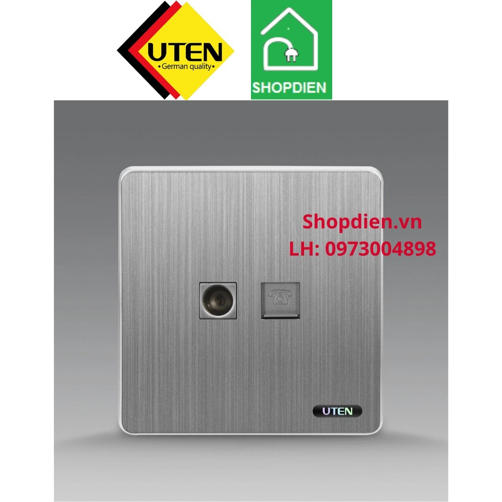 Ổ cắm Tivi + điện thoại S300 UTEN S300-TVTEL TV TEL socket