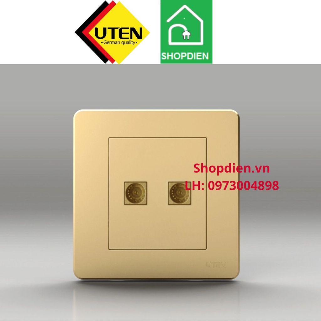 Ổ cắm Tivi đôi TV socket Q7 UTEN Q7G-2TV