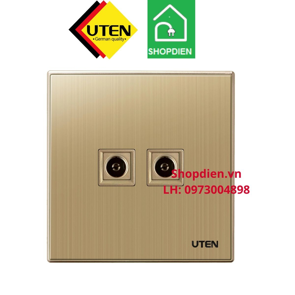 Ổ cắm Tivi đôi TV socket Q9 UTEN Q9G-2TV