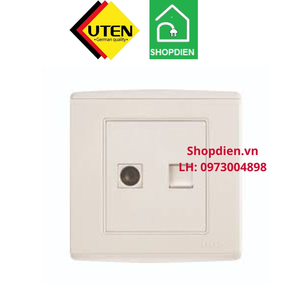 Ổ cắm Tivi + điện thoại TV TEL socket V4 UTEN V4.0-TVTEL