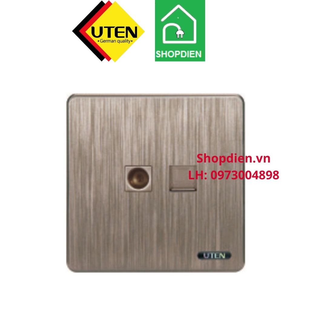 Ổ cắm Tivi + mạng S400 UTEN S400-TVPC TV Lan Data socket